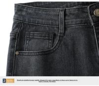 Nuevos Jeans De Invierno Para Hombre Cálidos Con Fleece Pantalones Casuales De Algodón Elásticos Estilo Recto Moda Con Cierre De Cremallera - details 12