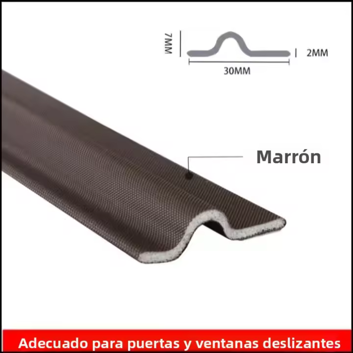 Tira De Sellado Para Ventanas Y Puertas 2M 4M 8M Tipo Deslizante Autoadhesiva a Prueba De Viento Y Aislante De Sonido U Tipo - 1