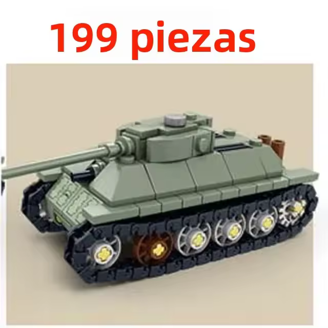 Bloques De Construcción Militar WW2 Tanque De Asalto Karrh Cannon 8en1 Juguetes Educativos Para Niños Bloques De Armas De Ejército Compatible Con Lego - 1