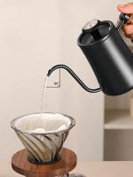 Cafetera Con Tapa Y Termómetro De Acero Inoxidable 304 Escala Clara Mango De Madera Sólida De Alta Calidad Utensilios De Café Hechos a Mano 500ML - details 7