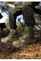 Botas De Trabajo Para Hombre De Cuero De Alta Calidad Botas De Combate Deserticas Antideslizantes Para Senderismo Y Motocicleta - details 13