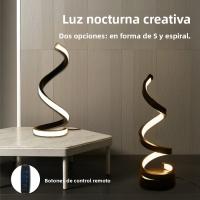 Lámpara De Escritorio RGB LED Blanco Luz Nocturna USB Dimmer Espiral Serpiente Lectura Luz De Escritorio Decoración Dormitorio Botón De Encendido Y Apagado - details 0