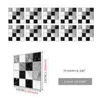 Papel Tapiz De Mosaico Impermeable Autoadhesivo 3D Para Cocina Baño Decoración Del Hogar Adhesivo De Pared PVC Clásico - details 26