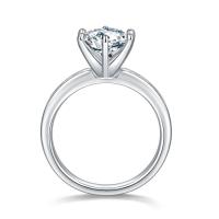 Anillo De Compromiso Para Mujer 2CT Moissanita S925 Plata Hipoalergénica Joyería Regalo Boda Solitario Diamante Clásico Redondo - details 2