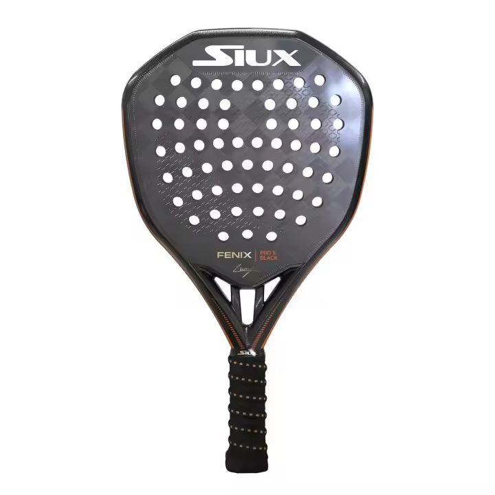 Pala de Pádel Siux Fenix Pro 5 Black 2025 - Nivel avanzado para juego ofensivo: potencia y tacto duro con carbono 24K - 1