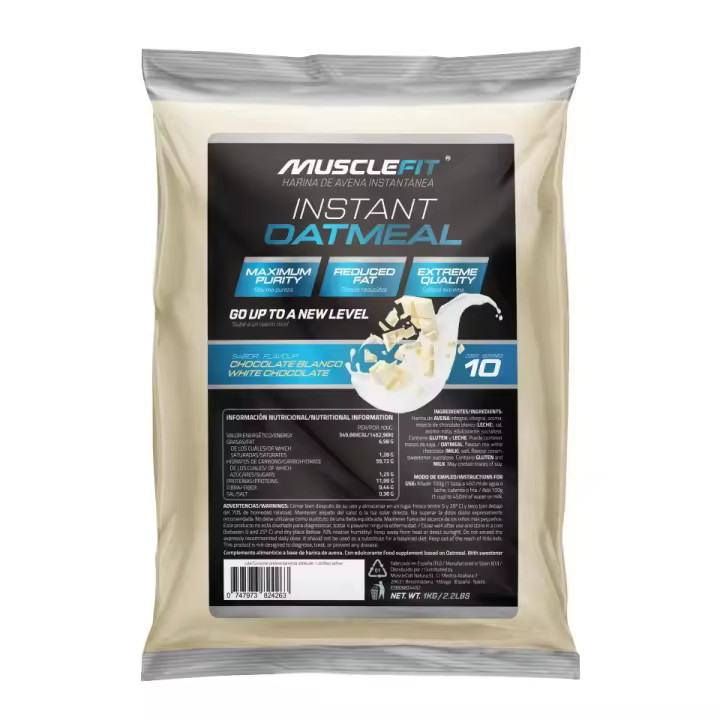 Harina de Avena 1 kg - MuscleFit│Oatmeal│Bajo en grasas│Calidad│Avena│Musclecult Rincón - 1