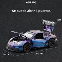 Modelo De Coche De Metal 1:32 GT3RS Juguete Deportivo Con Puertas Abiertas Y Función Retroceso Luz Y Sonido Vehículos De Carreras Regalos Para Niños - details 7