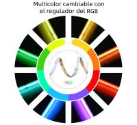 Tira De LED COB RGB Alta Densidad 576 LEDs/m Flexible Y Dimmable FCOB Luz De Colores Cadena De Luz DC12V 24V Para Decoración De Interiores - details 3