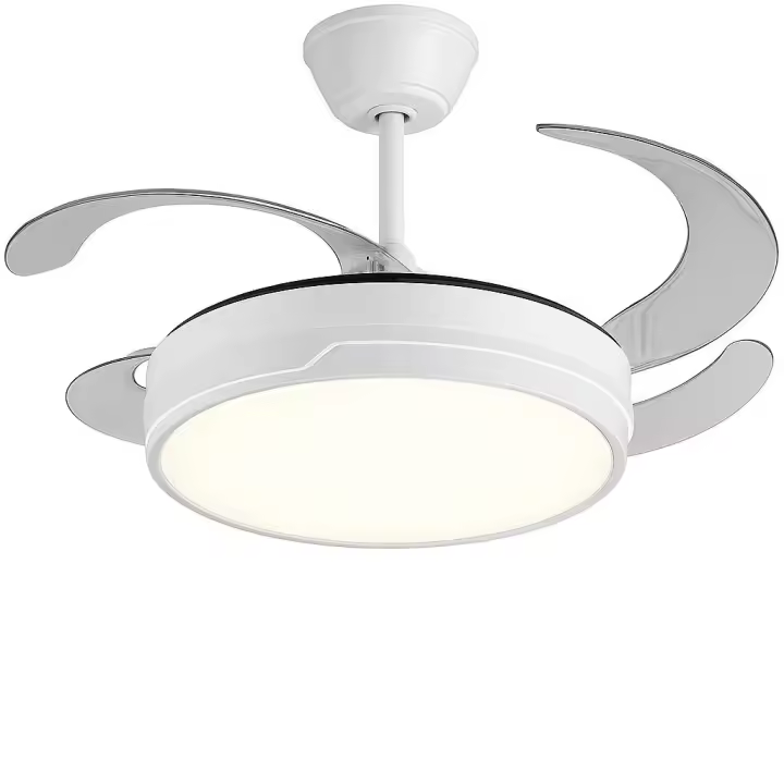 Ventilador de Techo LED 70W con Luz Regulable 3000K/4200K/6500K, 107cm, 6 Velocidades, Silencioso, Reversible, con Control Remoto y Temporizador - 1