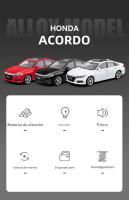 Coche De Escala Honda Accord Sedan 1:24 En Aleación De Metal Con Sonido Y Luz Vehículo De Colección Para Niños Juguetes Educativos Para Cumpleaños - details 1