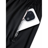 Pantalones De Verano De Seda Con Bolsillo Cierre De Cremallera Ligeros Y Secado Rápido Para Hombre Moda Casual De Terciopelo - details 9