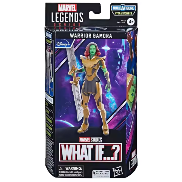 Figura Warrior Gamora What If Hasbro 15 cm Marvel Legends Series con piezas para contruir a HYDRA STOMPER - 1