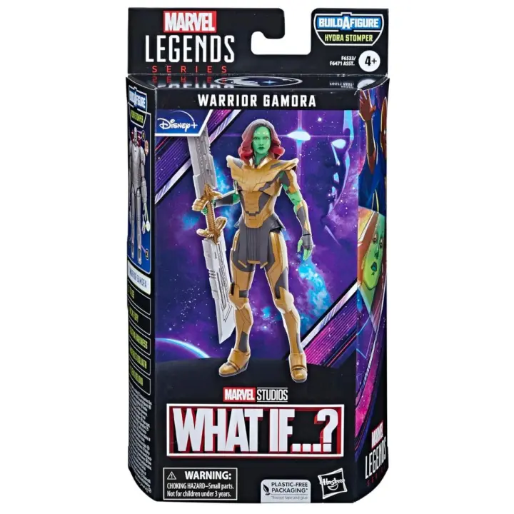 Figura Warrior Gamora What If Hasbro 15 cm Marvel Legends Series con piezas para contruir a HYDRA STOMPER - 1
