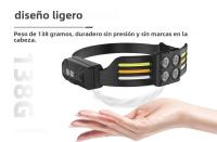 Linterna Frontal LED Recargable Tipo-C Con Sensor De Movimiento 270° Potente Para Camping Y Deportes Torcha Frontal De Reparación - details 0