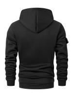 Chaqueta De Capucha Cremallera Para Hombres Moda Otoño Invierno Caliente Sudadera Deportiva Para Exteriores Senderismo Ropa De Aventura - details 9