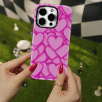 Funda De Teléfono Corazón Rosa Para iPhone 17 16 15 14 13 pro Max plus Doble Capa Resistente a Impactos Antigolpes Anti- Huellas Suave Y Antideslizante - details 2