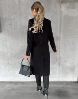 Nueva Chaqueta De Moda Para Mujer 2025 Otoño Invierno Cuello En V Largo Con Bolsillos Doble Botón Estilo Casual Largo (26+ Pulgadas) - details 11