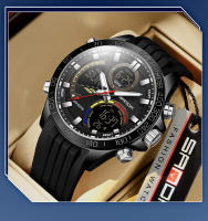 Reloj Deportivo Para Hombre SANDA Con Pantalla Dual Resistente Al Agua 5ATM Luminoso Cuarzo Estudiante Reloj De Mano Con Muestrador Digital Y Analógico - details 14