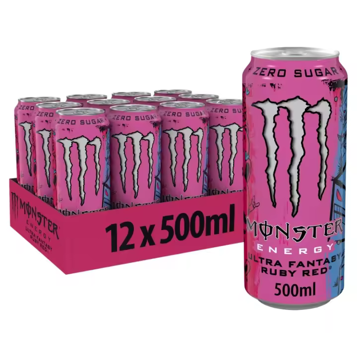 MONSTER ULTRA FANTASY RUBY RED - Sabor Pomelo Rojo - Latas 500ml- Pack 12 unidades - 1