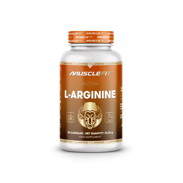 100% Arginina - MuscleFit│90 cápsulas│Complemento alimenticio a base de L-Arginina Pura - 1