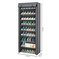 LUTODY - Zapatero, Organizador de Zapatos, Multinivel, Armario de zapatos, Textil de tela, Tubo de metal plegable, Zapatero Vertical, Compacto, Portátil para Entrada, Recibidor, Sala de Estar, Ligero, Resistente, Ahorra espacio - details 12