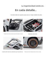 Coche De Deporte LAMBOR AVENTADOR SVJ LP780-4 a Escala 1:32 Con Sonido Y Luces Regalo Ideal Para Cumpleaños Para Niños Material Metálico Batería De Botón - details 8