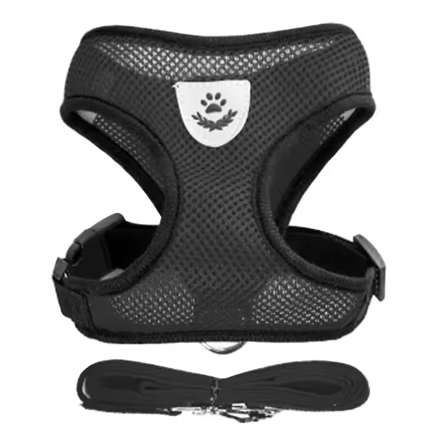 Harnés Ajustable Para Gatos Y Perros Pequeños Y Medianos De Malla Transpirable Con Correa Para Caminar Y Traction Reflectante - 1