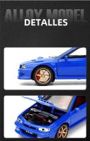 Coche De Deportes Subaru Impreza JKM 1:32 En Miniatura De Aleación Con Sonido Y Luz Vehículo Diecast Metal Juguete Para Niños - details 10