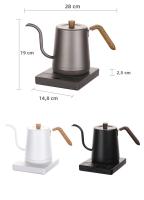 Hervidor Eléctrico 800ml Con Cuello De Ganso Y Control De Temperatura Para Café Manual 1000W Calentamiento Rápido 110V/220V Teapot Inteligente - details 12