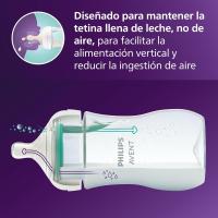 Philips Avent Set Pack 4 Biberones con Sistema AirFree (2 Biberones 125ml + 2 Biberones 260ml), Regalo para Recién Nacidos, Enganche Natural, sin BPA, Reduce los Cólicos, Incluye Chupete Ultra Soft y Escobilla, de 0-12 Meses - details 6