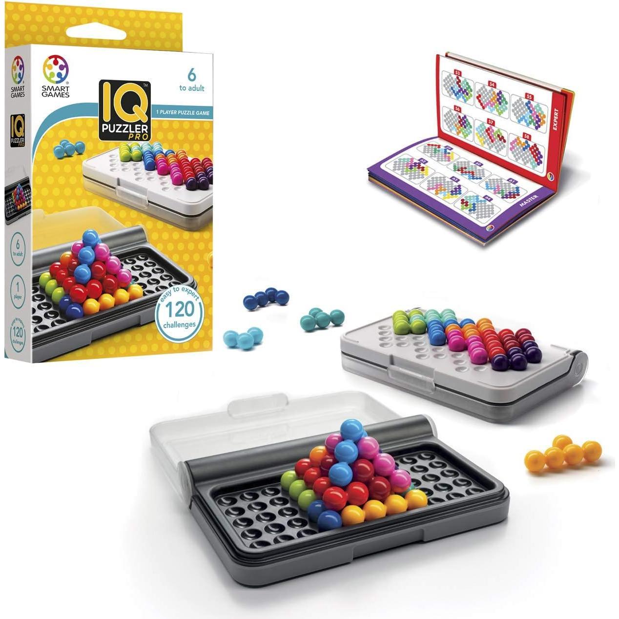 Smart Games -IQ Puzzler Pro, juego de rompecabezas con 120 desafíos, 3 modos de juego, más de 6 años