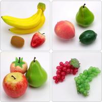 Decoración De Frutas Artificiales 10/11 PCS Banana Grape Lemon Kiwi Orange Apple Peach Strawberries Para El Hogar Material PE - details 5