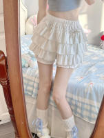 Falda Mini De Encaje Con Volantes Y Shorts Integrados Estilo Kawaii Lolita Jirai Kei Para Mujer Suave Y Dulce Con Volantes Multicapa - details 11