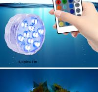 Luz Submarina LED RGB Para Piscina Con Control Remoto 10 LEDs Lámpara Portátil Operada Por Batería Para Acuario Vaso - details 4