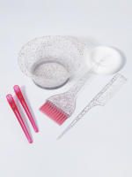 Set Profesional De Tinte Para Cabello 5 Piezas Con Cuencos De Tinte Peine De Cola Puntiagudo Y Peine Para Wig De Cabello Real - details 2