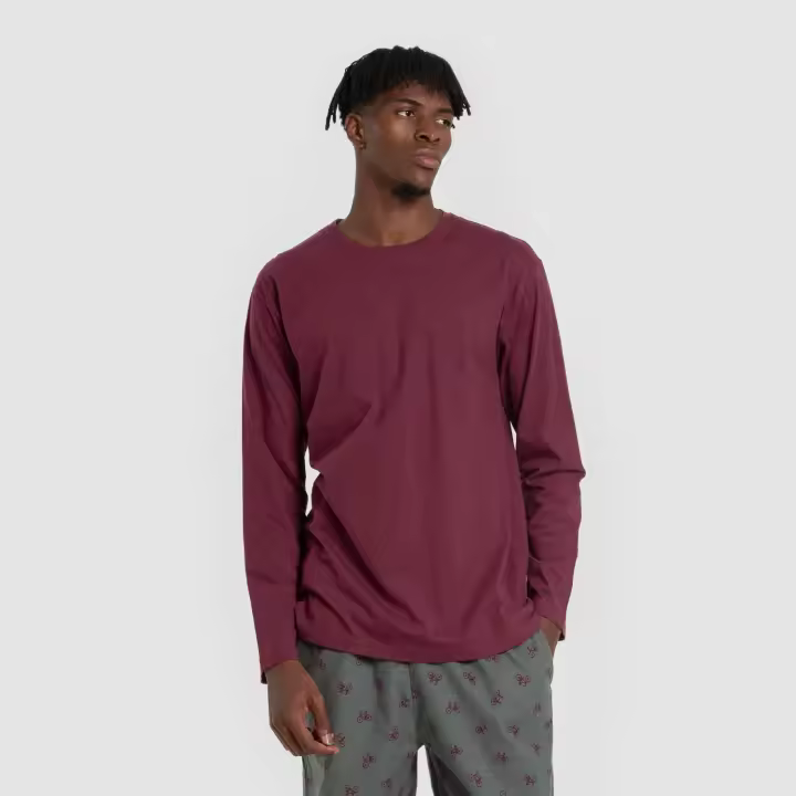 Pijama Hombre Franela Sierpes Burdeos: Cómodo y Ligero para Invierno, 100% Algodón, Mantiene el Calor y Aísla del Frío, Ideal para Climas Suaves, Disponible en Tallas S a XXL, Combínalo con Batas y Su - 1