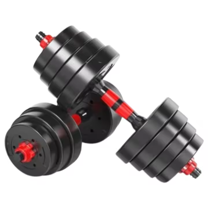 Juego De Mancuernas Ajustables 2 en 1,con barras,Multifución 10KG-15KG-20KG-30KG. Juego de Pesas con Barra Libremente Combinable con Barras Conexión, 10/15KG/20KG/30KG... ajustables, mancuernas cortas y largas mancuena (man) - 1