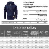Chaqueta De Capucha Cremallera Para Hombres Moda Otoño Invierno Caliente Sudadera Deportiva Para Exteriores Senderismo Ropa De Aventura - details 0