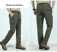 Pantalones Tácticos Impermeables Para Hombres Múltiples Bolsillos Cargo Resistentes Al Desgaste Ropa De Trabajo Al Aire Libre Para Senderismo - details 3