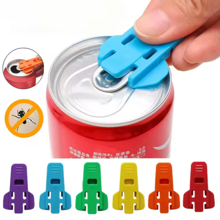 Set De 6 Abrazaderas De Botella Portátil Y Reutilizable Para Botellas De Cerveza Y Cola Herramienta De Camping Suministros De Cocina Tamaño Compacto - 1