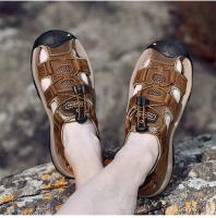 Zapatillas De Playa Para Hombre Cuero Antideslizante Casual Aumento De Altura Cómodas Zapatillas Deportivas Hombre Sandalias De Verano - details 40