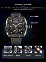 Reloj De Cuarzo Para Hombre LIGE Moda Lujo Deportivo Militar Casual Con Correa De Silicona Reloj Cronógrafo Resistente Al Agua Y Al Choque - details 2