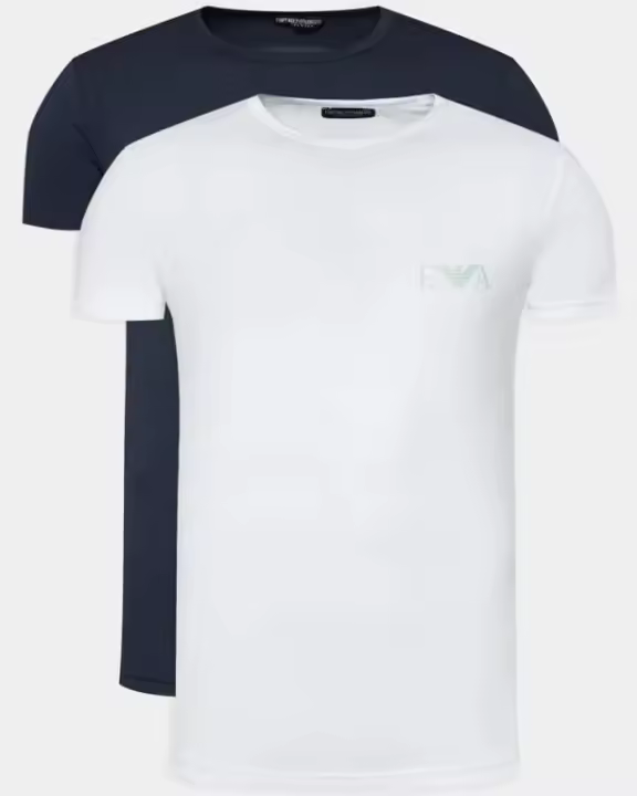 Pack 2 camisetas Emporio Armani 111670 4R715 23235 marine bianco - 1