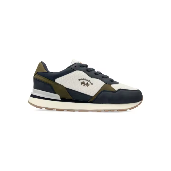 Spagnolo - Zapatillas sneakers casual hombre modelo SPAGNOLO, de piel sintética y textil con mediasuela EVA y suela de goma, plantilla acolchada extraíble - 1