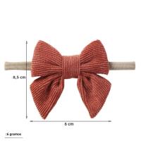 9Pcs Lote Cinta De Corduroy Sólido Para Bebé Niños Y Niñas Accesorios De Cabello Elásticos Para Recién Nacidos Gorros De Topknot De Nylon - details 4