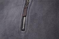 ZE Sudadera de manga larga con media cremallera y cuello levantado para hombre, top informal de lana polar a la moda, color sólido, otoño e invierno - details 5
