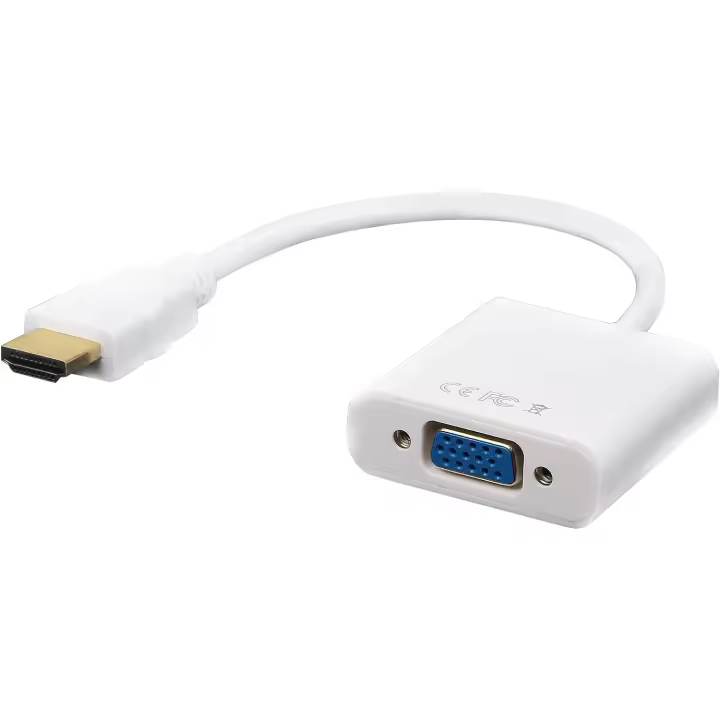 FGNS.Adaptador de HDMI macho/VGA hembra con audio de Jack 3.5 mm, HDMI a VGA para computadora, computadora de Escritorio, computadora portátil, PC, Monitor, proyector, HDTV, Chromebook, Raspberry Pi, Roku, Xbox y más - 1