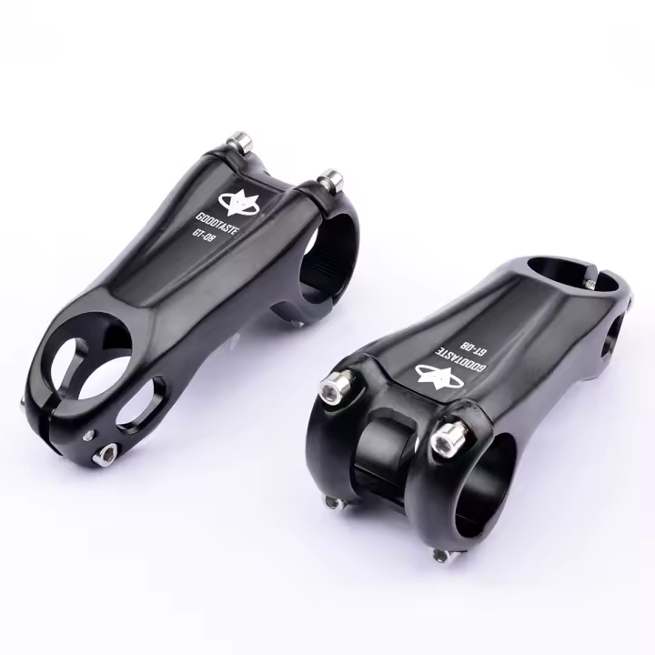 Goodtaste Riser Stem De Aluminio Para MTB Y Ciclismo De Carretera 90mm 7/17 Grados Compatible Con Manillar De 31.8*28.6mm CNC DH/AM/XC - 1