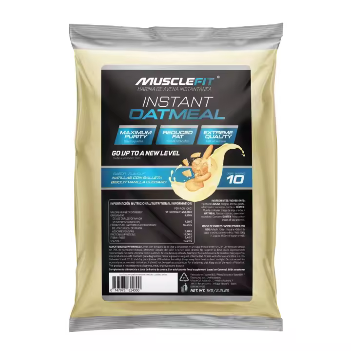Harina de Avena 1 kg - MuscleFit│Oatmeal│Bajo en grasas│Calidad│Avena│MUSCLECULT - 1
