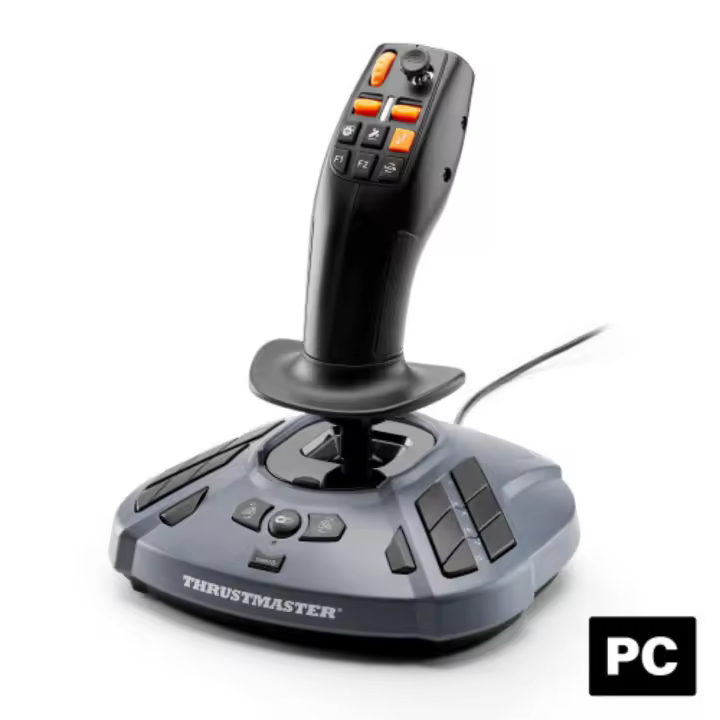 Thrustmaster SimTask FarmStick - Joystick de 3 Ejes Multifuncional para Simulación de Farming, Construcción y Maquinaria Pesada, para PC - 1